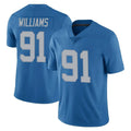 D.Lions #91 Tyleik Williams Player Blue Limited Throwback Vapor Untouchable ROCER Stitched Jerseys