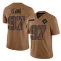 D.Cowboys #97 Kenny Clark Player Brown Salute to Service Limited Home Game ROCER Stitched Jerseys