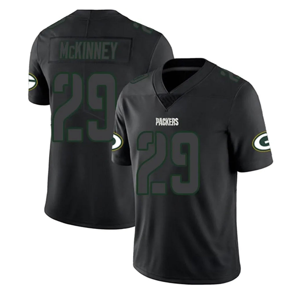 GB.Packers #29 Xavier McKinney Player Black Impact Limited Home Game ROCER Stitched Jerseys